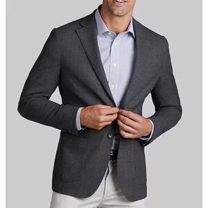 44R JOS‎ A BANK Travel Tech Slim Fit 3/8 Lining Tic Weave Sportcoat C070543